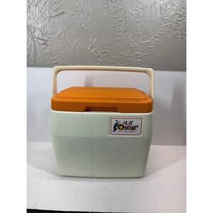 Coleman Lil’ Oscar Cooler Lunchbox Orange Lid 5272 Date 2/81